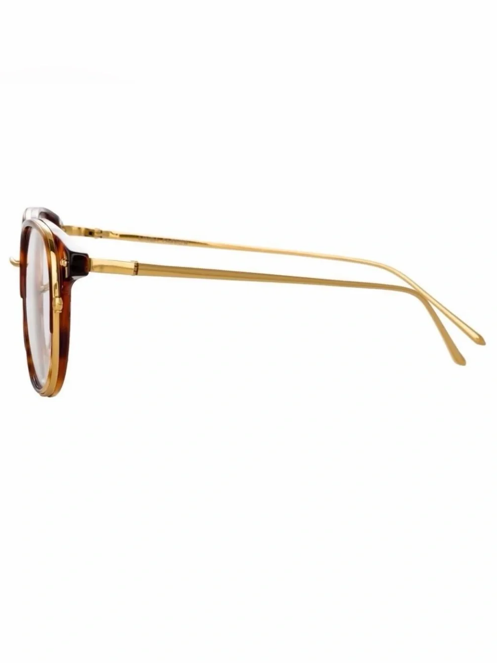 Linda Farrow LFL814 Yanis Tortoise Yellow Gold Optical Glasses Frames NWOT